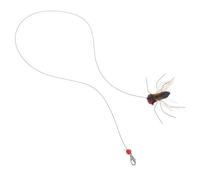 SOLUSTRE 2pcs Cat Teaser Stick Replacement Heads with Insect Shape for Indoor Kitten Play, Interactive Cat Enhancing Agility and Reducing Loneliness, Plastic Material with Long String