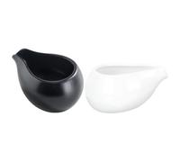 SOLUSTRE 2pcs Ceramic Milk Jugs Set with Smooth Appearance and Fine Workmanship, Japanese Style Round Milk Cups for Kitchen Supply and Coffee Serving, Simple and Elegant Design