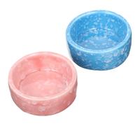 SOLUSTRE 2Pcs Ceramic Small Pet Food Bowls for Hamster Guinea Pig Rat Feeding Dish Anti-Tip Rodent Feeder Suitable for Small Animals