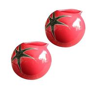 SOLUSTRE 2Pcs Creative Tomato Shaped Ceramic Milk Cups Odor Eco Friendly Porcelain Mugs for Coffee Juice Water Multi Functional Storage Containers for Home Restaurant Use