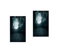 SOLUSTRE 2pcs D Halloween Backdrop for Photography Realistic Horror Theme, Lightweight Pictorial Cloth Material, Easy to Carry and Store, for Videos and Taking Pictures
