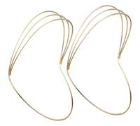 SOLUSTRE 2pcs DIY Hair Crown Base Headband Frame Floral Charm for Bride Hair Accessories, Electrophoretic Kc Gold Metal, Four-layer Design Suitable for Hanfu and Festival Hairwear