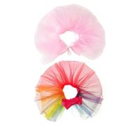 SOLUSTRE 2pcs Dog Tutu Skirt for Small Dogs, Lightweight and Breathable Gauze Material with Adjustable Tie Straps, Cute Shimmering Halfskirt Design for Spring and Everyday Wear