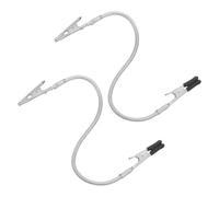 SOLUSTRE 2pcs Double-Headed Alligator Clamp Clips for Photos and Labels, Adjustable Stainless Steel and Aluminum Alloy Wire Holders for Memo and Photo Organisation, Soldering Tool
