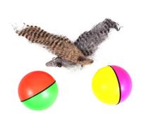 SOLUSTRE 2pcs Electric Rolling Ball Mouse Toy Ball for Cat Puppy Dog Automatic Rolling without Battery Fun Interactive Play for Pets Random Color