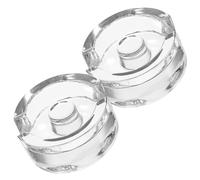 SOLUSTRE 2Pcs Glass Fermentation Weights with Handle for Wide Mouth Jars Transparent Fermenting Weights for Sauerkraut and Pickling Reusable Fermenting Lid for Kimchi and Preserving