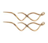 SOLUSTRE 2Pcs Gold Spiral Threader Earrings, Small Twisted Linear Curved Pull through Hoops for Women, Lightweight Dangle Jewelry Suitable for Daily Wear