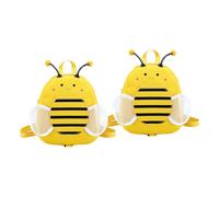 SOLUSTRE 2pcs Harness Backpack with Wrist Leash for Boys, Cute Honeybee Design, High Visibility Nylon Material, Multiple Pockets for Playful Outings and Busy Events