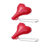 SOLUSTRE 2pcs Headphone 2 in 1 Adapter Audio Cable Wire Divider Creative Loving Appearance Design Share Audio Connect Headphones and Stereo Speakers Red for Music Listening
