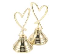 SOLUSTRE 2pcs Heart-Shaped Metal Place Card Holders with Stable Base Romantic Wedding Table Number Stands for Menus Photos and Memo Notes Easy-Clean Clips for Restaurant and Birthday Decor