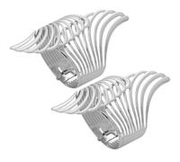 SOLUSTRE 2pcs Hollow Wing Cuff Bangle Bracelets for Women Open Metal Wrist Accessories Stylish Silver Tone Jewelry for Daily Wear Parties and