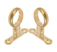 SOLUSTRE 2pcs Hose Holder Line Clamp Brass Support Clamp Resistant to Wear Firm Grip Sleek Design Professional Appearance for Residential and Industrial Water Pipe Fixing