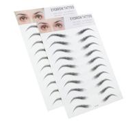 SOLUSTRE 2pcs Imitation Eyebrow Eyebrow Transfer Sticker 8.07x5.90x0.07inch Fashionable Versatile Paper Material Create Full and Realistic No to Skin for Women Light Or Sparse Daily Makeup