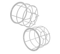 SOLUSTRE 2pcs Industrial Light Bulb Cage Wire Mesh Protective Guard for School Bus Warning Lights Lamp Shade Holder Easy Install Hollow Design Workshop and Factory Use