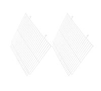 SOLUSTRE 2pcs Iron Metal Pet Divider for Small Animals, Removable White Cage Separator Panel, Suitable for Cats and Dogs in Pet Habitats and Home Enclosures