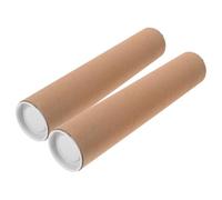SOLUSTRE 2pcs Kraft Paper round Mailing Tubes with Caps Minimalist Sl esign Suitable for Crafting Robust Protection for Documents and Artwork Personal and Professional Use