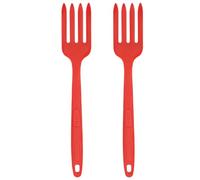 SOLUSTRE 2pcs Large Silicone Fork Kitchen Cooking Fork Classic Style Beautiful and Generous Wearable Graceful Curve Washable Food for Home Cooking