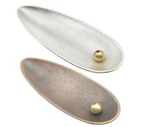 SOLUSTRE 2pcs Leaf Incense Burner Holder Made of Copper Alloy for Aroma Therapy and Relaxing, Creative and Stylish Design for Living Room or Restaurant Decoration