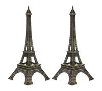 SOLUSTRE 2pcs LED Light Eiffel Tower Sculpture Zinc Alloy and Plastic, Space-efficient Home Decor for Living Rooms and Collectors, Vintage Glow in The Dark Statue Unique Artistic Touch