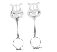 SOLUSTRE 2pcs Lightweight Clarinet Lyre Music Holder for Marching Band Portable Sheet Music Stand Clip for Trumpet Oboe and Wind Instruments Stylish and Performance Accessory