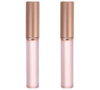 SOLUSTRE 2pcs Lip Brush Applicators for Women Makeup Travel Skin-friendly Aluminum Handle with Silicone Tip Comfortable to Hold Lip Gloss