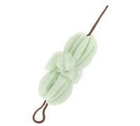 SOLUSTRE 2pcs Long Back Scrub Towels with Green Bath Flowers, Body Shower Scrubber Towels for Hard-to-Reach Areas, Suitable for Men and Women Bathing and Exfoliating