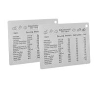 SOLUSTRE 2Pcs Magnetic Kitchen Conversion Chart Stainless Steel Measurement Equivalents for Baking Cooking Fridge Magnet Practical Engraved Unit Reference for Kitchen Supplies