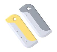 SOLUSTRE 2pcs Mini Glass Cleaning Squeegee with Comfortable Grip and Efficient Tpr Material for Shower, Bathroom, and Home Glass Door Cleaning