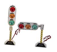 SOLUSTRE 2pcs Mini LED Traffic Signal Lights Car Interior Decor Low Energy Consumption Easy Installation Compact Street Lamp Model for Vehicle Ambiance Enhancement