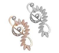 SOLUSTRE 2pcs Music Note Pin Necklace Charms Decor with Rhinestone Alloy Material, Special Design and Easy to Wear Accessories for Clothing, Simple Elegant Fashionable Brooch Pins