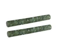 SOLUSTRE 2pcs Natural Jade Marble Rolling Pin Non Stick Dough Roller for Baking Pizza Pastry Dumplings Smooth Surface Safe Kitchen Tool for Sticky Dough