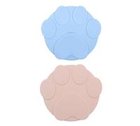 SOLUSTRE 2pcs Pet Can Covers Silicone round Food Can Lid with 3 Rings Design Reusable Easy to Put and Take off Assorted Colour for Pet Feeding