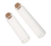 SOLUSTRE 2pcs Pet Hair Memorial Glass Jar with Secure Seal and Display | Glass and Wood Build, Remembrance Keepsake for Cat or Dog Hair, Storage Bottle