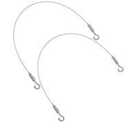 SOLUSTRE 2pcs Picture Hanging Wire Kit with Stainless Steel Ceiling Hooks, Heavy Duty Wire Rope for Hanging Art Pieces and Advertising Boards, Safety Design and Versatile Compatibility