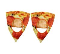 SOLUSTRE 2pcs Pizza Shaped Cosplay Hat Reusable Carnival Costume Accessory for Adults Funny Party Headgear with Stable Construction and Easy to Clean Festival and Themed Event Ornament