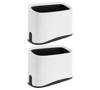 SOLUSTRE 2pcs Plastic Cat Litter Scoop Holders with Enhanced Stability and Space-saving Design, Minimalist White Base for Sifter Shovel and Pets Waste Scooper, for Living Room and Travel