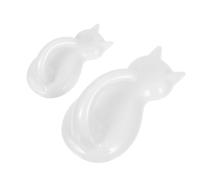 SOLUSTRE 2pcs Plastic Hooks Wall Coat Hook Set White Practical Sturdy to Organize Items Around The House