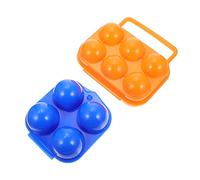 SOLUSTRE 2pcs Portable Egg Carton for Outdoor Camping Easter Eggs Storage Case Design for Coloring Easter Events and Outdoor Storage Needs Random Color