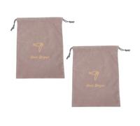 SOLUSTRE 2pcs Portable Fabric Hair Dryer Storage Bags Drawstring Pouches Minimalist Design Protects Hair Dryer and Accessories for Travel and Living Space
