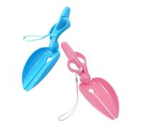 SOLUSTRE 2pcs Portable Pooper Scooper for Dogs and Cats, Plastic Waste Picking Clip with Easy to Clean Innovative Design, for Yard Grass and Garden Waste Pick