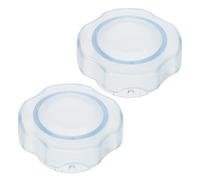 SOLUSTRE 2pcs Replacement Blender Lids for Compatible Container Plastic Top Covers with Secure Seal and Ingredient Opening for Restaurant and Home Use