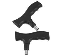 SOLUSTRE 2pcs Replacement Cane Handles Walking Stick Hand Grips Anti-skid Easy to Replace Plastic Crutch Handles Suitable for 22x1.5mm Pole Outdoor Adventures for Elderly