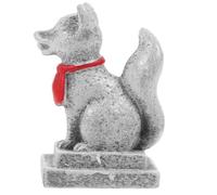 SOLUSTRE 2pcs Resin Fox Ornaments with Highly Realistic Japanese-inspired Design, Compact Garden Landscape Decoration for Gifting and Miniature Japanese Gardens