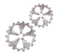 SOLUSTRE 2pcs Retro Industrial Gear Wall Decor Silver Wooden Ornaments Vintage Style Wall Adornment for Home Office Living Bedroom Decoration