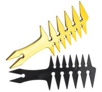 SOLUSTRE 2pcs Retro Styling Combs for Men Hairdressing, Wide-tooth Design Abs Plastic Hair Salon Combs for Relaxing and Detangling Hair, Suitable for Car and Office Use