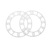 SOLUSTRE 2pcs Round Acrylic Mirror Wall Clock Decal with Arabic Numerals Self Adhesive Modern Wall Art Stickers for Home Hotel Entryway Decor Damage Resistant and Easy to Clean