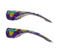 SOLUSTRE 2pcs Royal-style Nail Covers for Cosplay Ancient Queen Design Detachable Fingertip Jewelry for Halloween Party and Dance Performance Made of Material Claw-like Tips