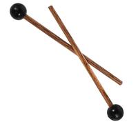 SOLUSTRE 2pcs Rubber Head Drum Mallets Ethereal Drum Sticks Lightweight Comfortable Grip Wooden Handle 5.74x0.67x0.67in Multi-color for School and Home