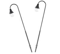 SOLUSTRE 2pcs Scale Miniature Street Lights with White LED for Sand Table Layout Stable Flat Base Decorative Garden Accessories for Model Train Stations and DIY Mini Houses