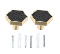 SOLUSTRE 2pcs Single Hole Cabinet Knobs Black Zinc Alloy and Leather Door Handles Vintage Style Easy to Install and Convenient to Use for Wardrobe and Bookcase in Home